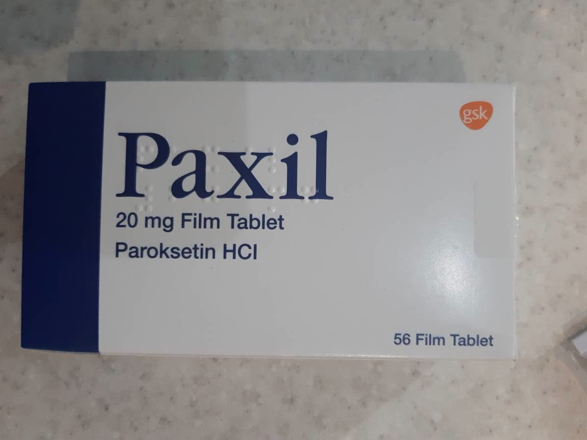 قرص پاکسییل ۲۰ میلی‌گرم پارو.ک‌‌.ستین HCl برند gsk ترکیه